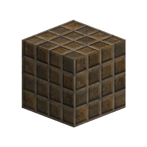 Large brown bricks (header bond)