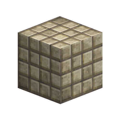 Large cream bricks (header bond)