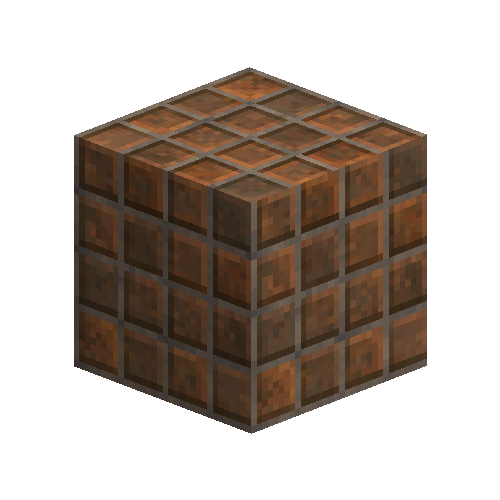 Large orange bricks (header bond)