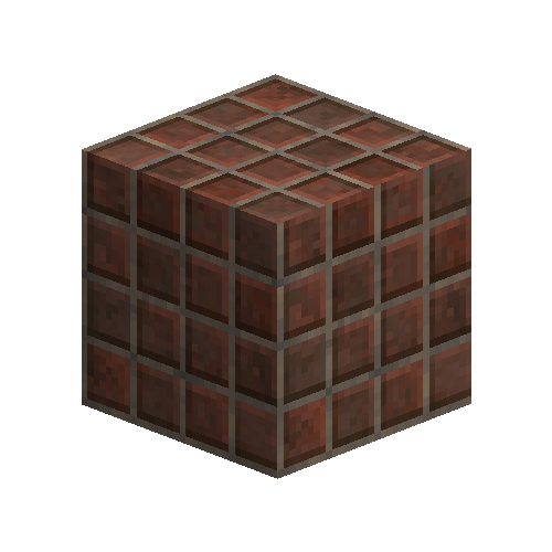 Large red bricks (header bond)