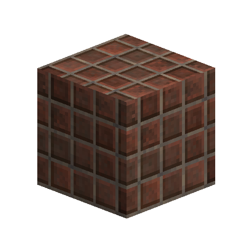 Large red bricks (offset header bond)