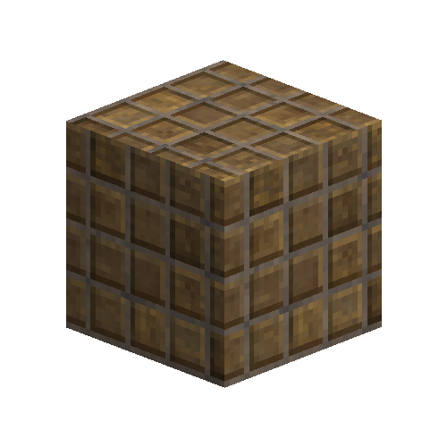 Large tan bricks (offset header bond)