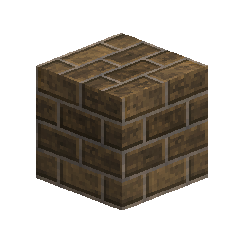 Large brown bricks (running bond)