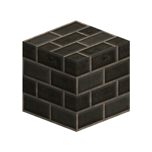 Large black bricks (1/2 offset running bond)