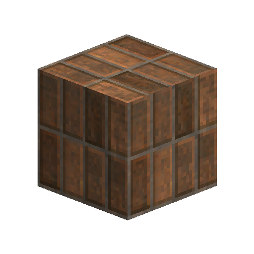 Large orange bricks (soldier bond)