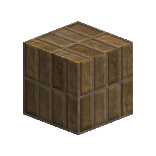 Large tan bricks (soldier bond)