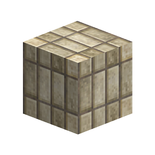 Large cream bricks (offset soldier bond)