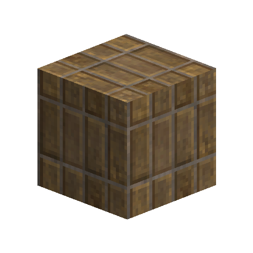 Large tan bricks (offset soldier bond)