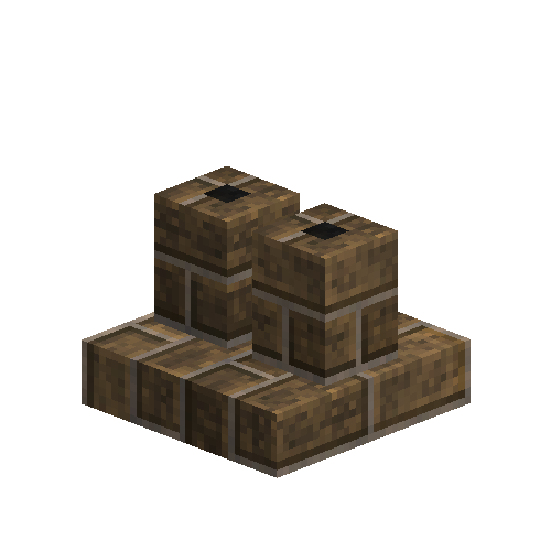 Brown brick chimney