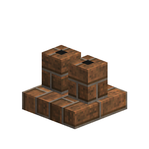 Orange brick chimney