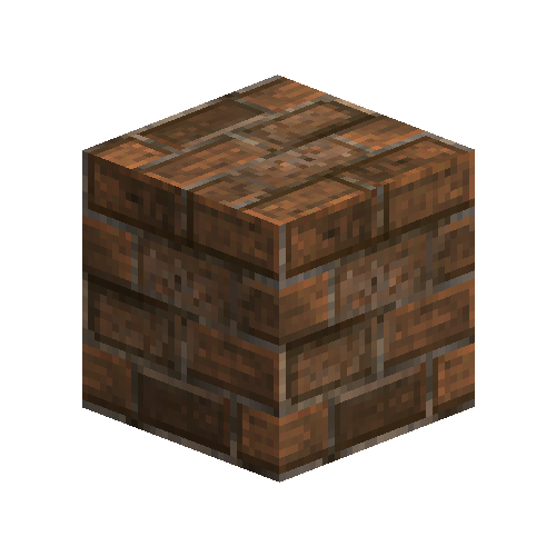 Uneven large orange bricks (running bond)