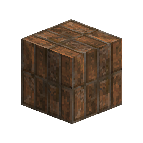 Uneven large orange bricks (soldier bond)