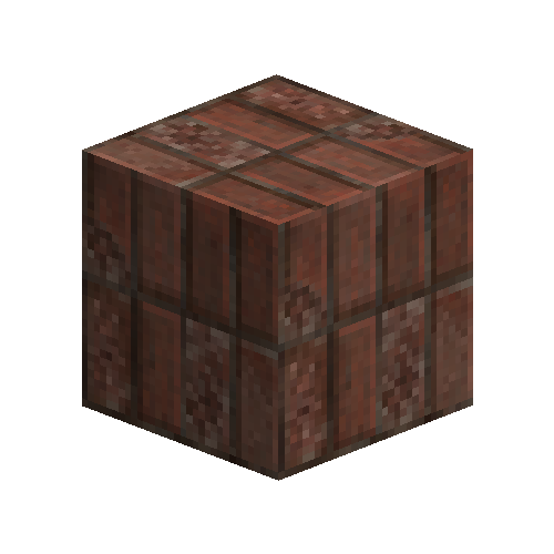 Uneven large red bricks (soldier bond)