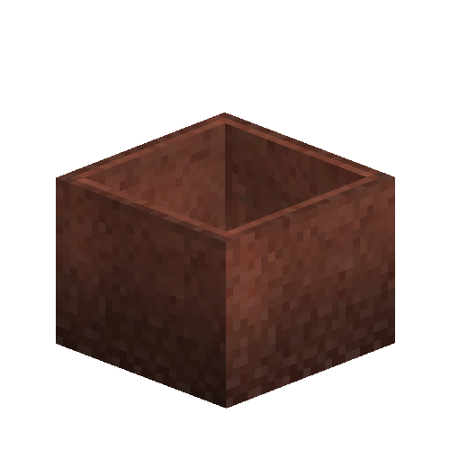 Red ceramic planter