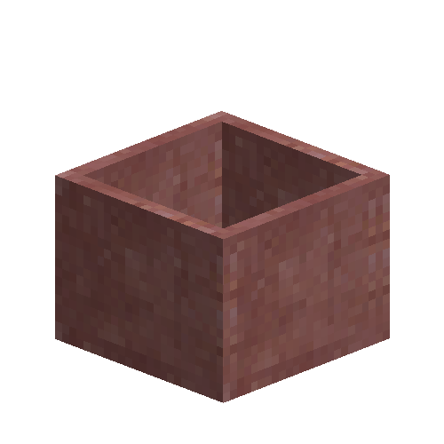 Raw red clay planter