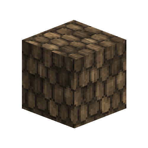 Brown ceramic shingle block