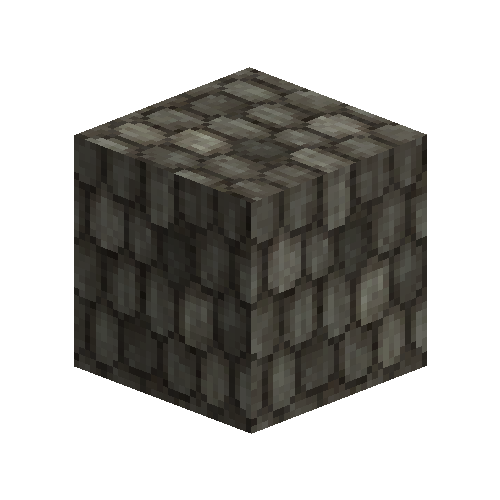Gray ceramic shingle block