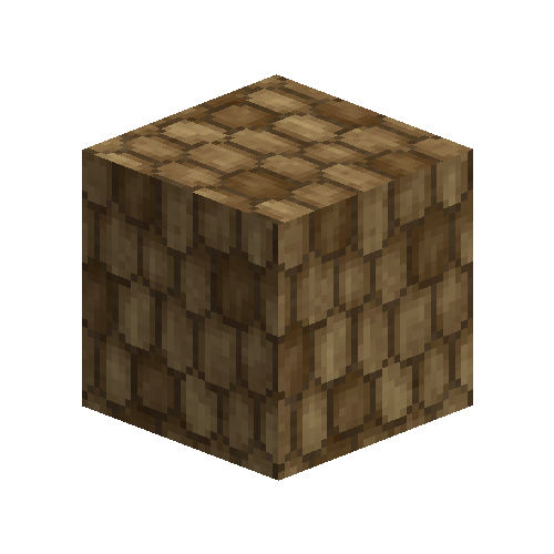 Tan ceramic shingle block