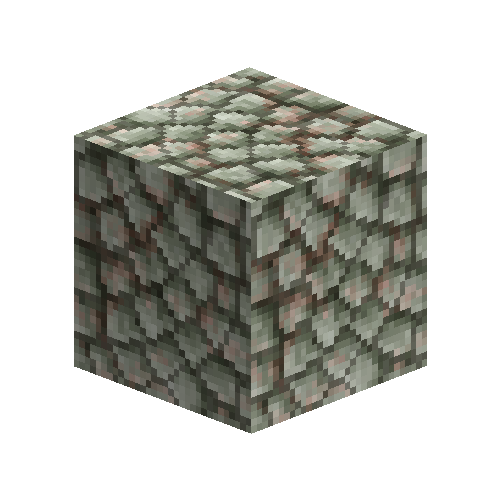 Fanned green marble cobblestone