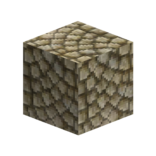 Fanned limestone cobblestone
