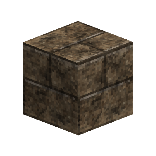 Cracked claystone ashlar blocks
