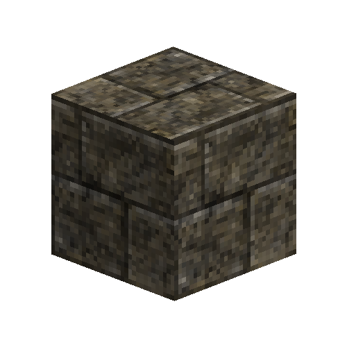 Cracked conglomerate ashlar blocks