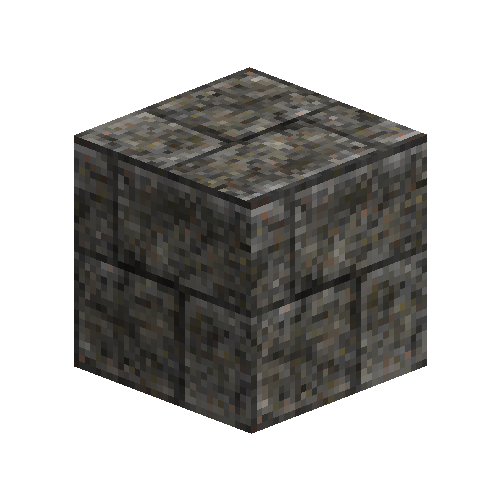 Cracked granite ashlar blocks