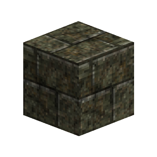 Cracked peridotite ashlar blocks