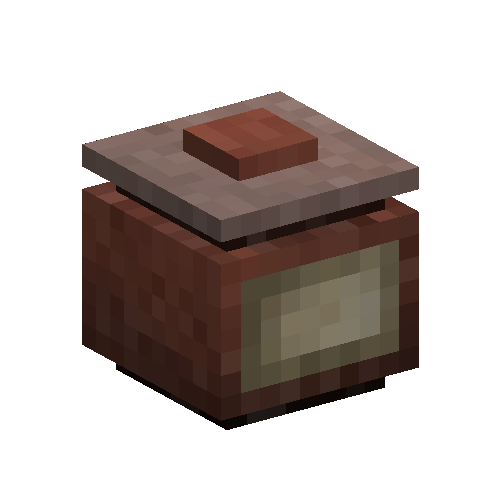 Red ceramic crock