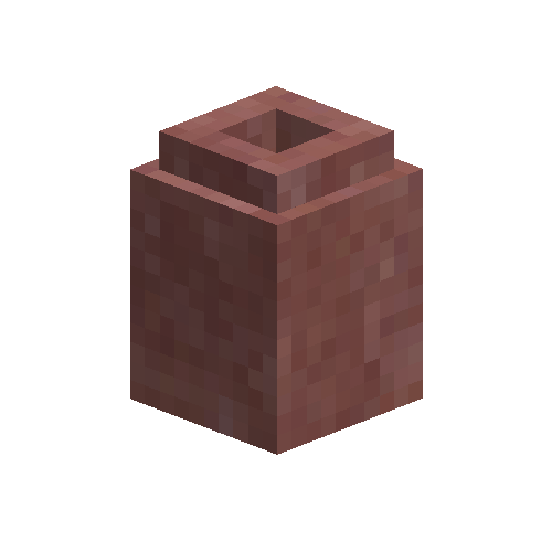 Raw red clay crucible