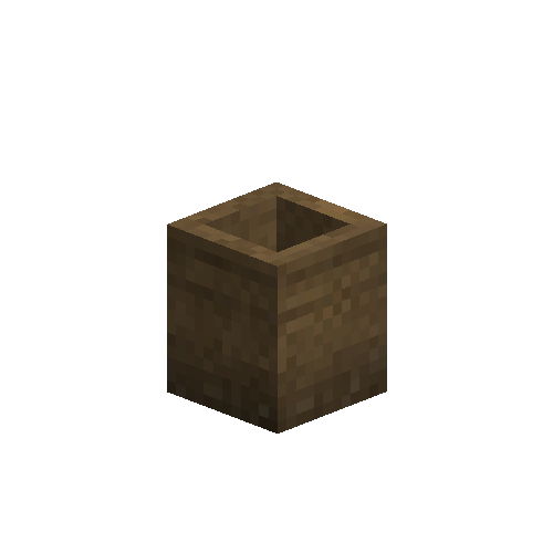 Brown ceramic flowerpot