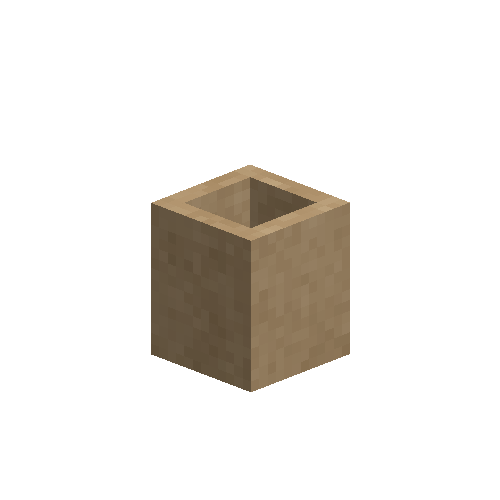 Raw fire clay flowerpot