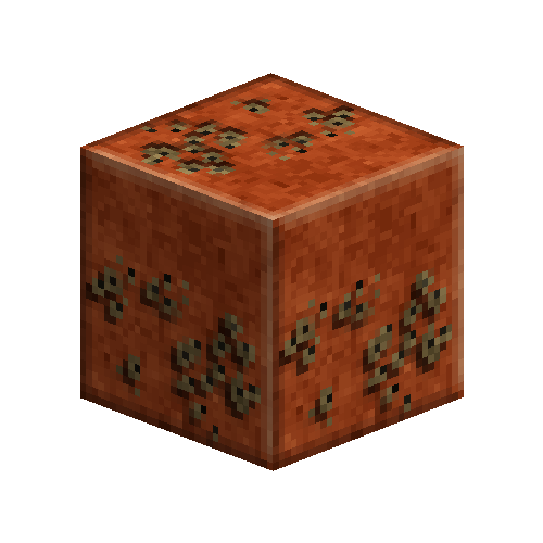 Lichen covered polished rock (Bauxite)