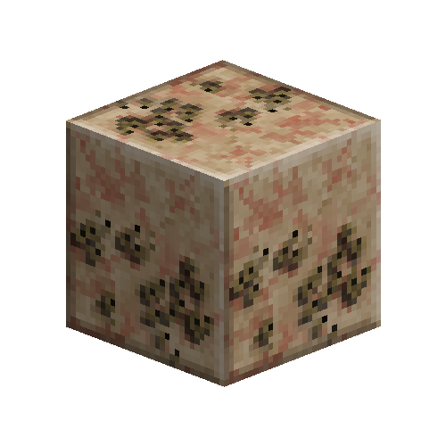 Lichen covered polished rock (Pink marble)