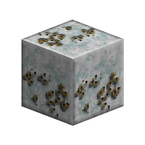 Lichen covered polished rock (White marble)