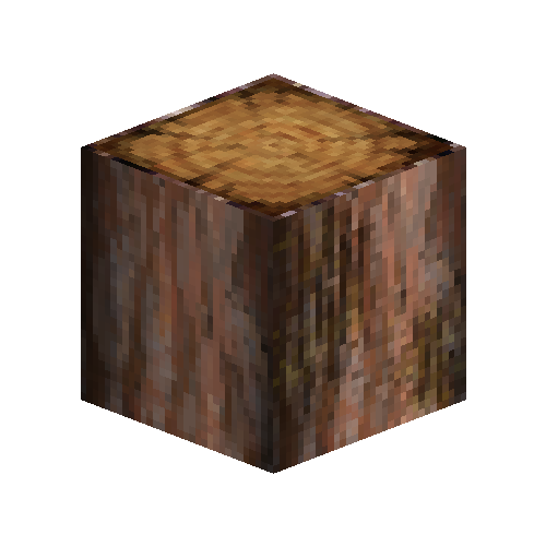 Leaking pine log