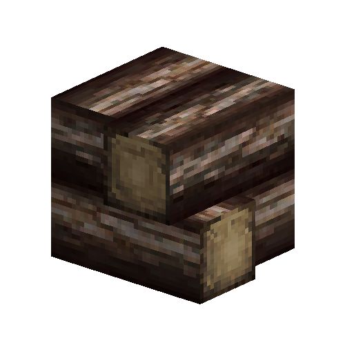Oak quarter logs corner