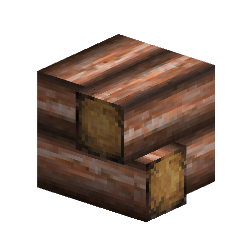 Pine quarter logs corner