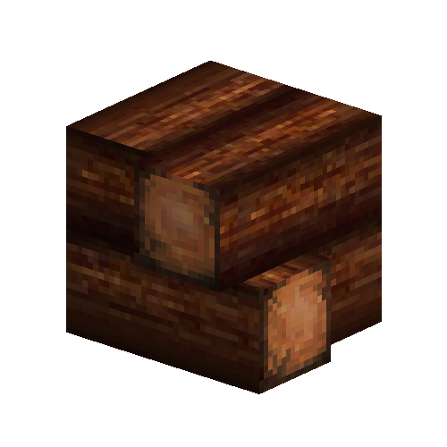 Redwood quarter logs corner