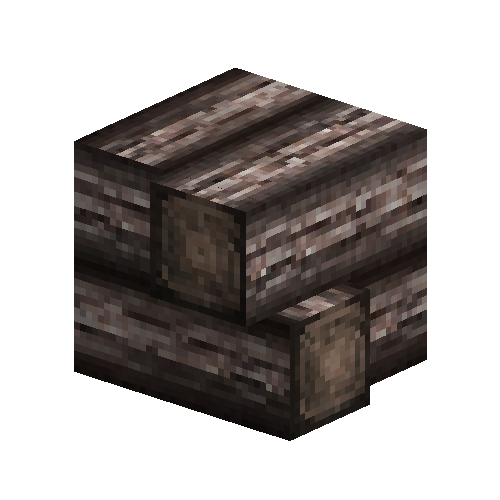 Walnut quarter logs corner