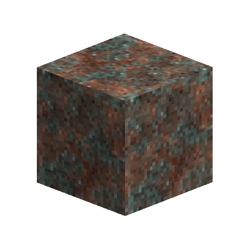 Corroded copper block