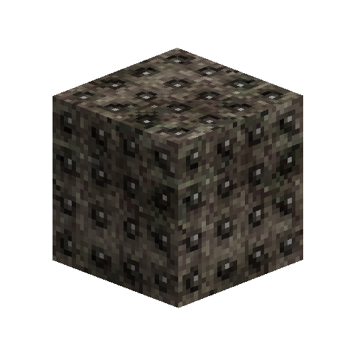 Corroded silver block (riveted)