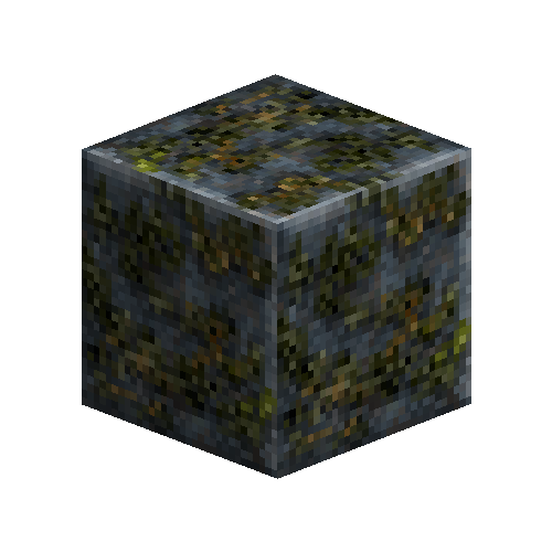 Mossy polished rock (Andesite)