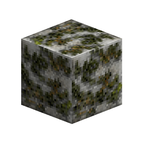 Mossy polished rock (Chalk)