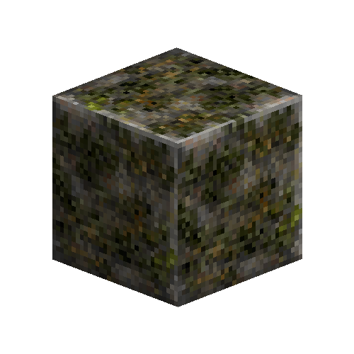 Mossy polished rock (Granite)