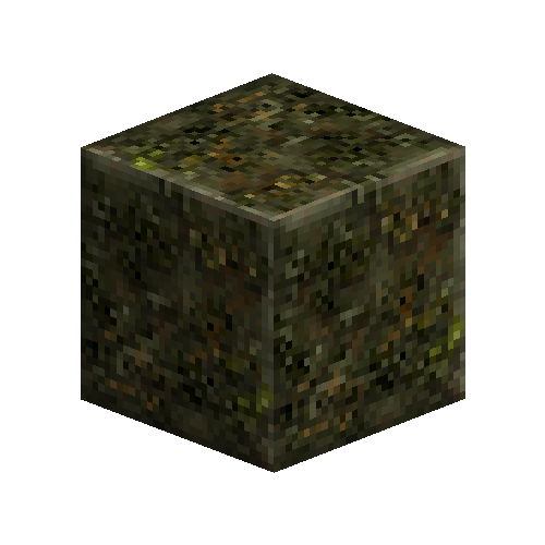 Mossy polished rock (Peridotite)
