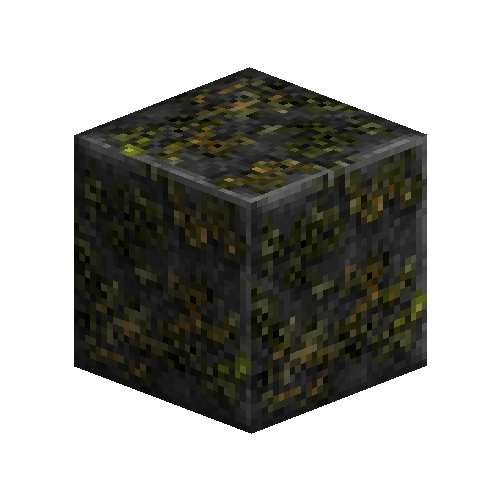 Mossy polished rock (Shale)