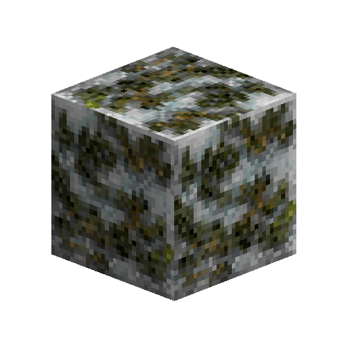 Mossy polished rock (Whitemarble)