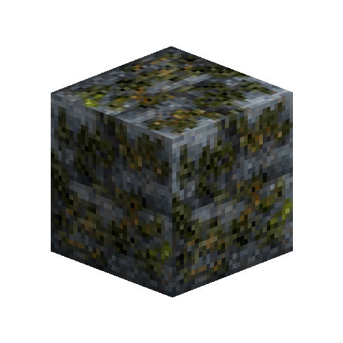 Mossy ashlar blocks (Andesite)