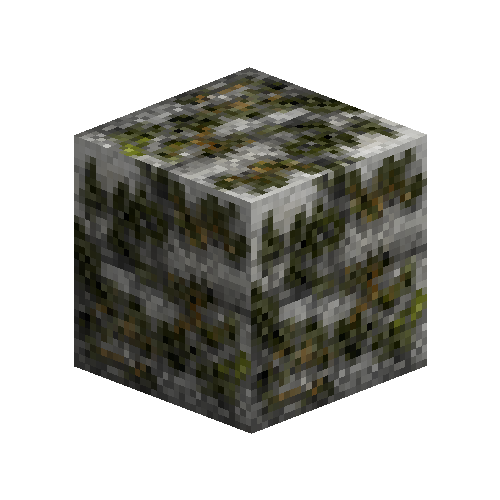 Mossy ashlar blocks (Chalk)